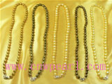 5-6mm dye color rice pearl jewelry necklace